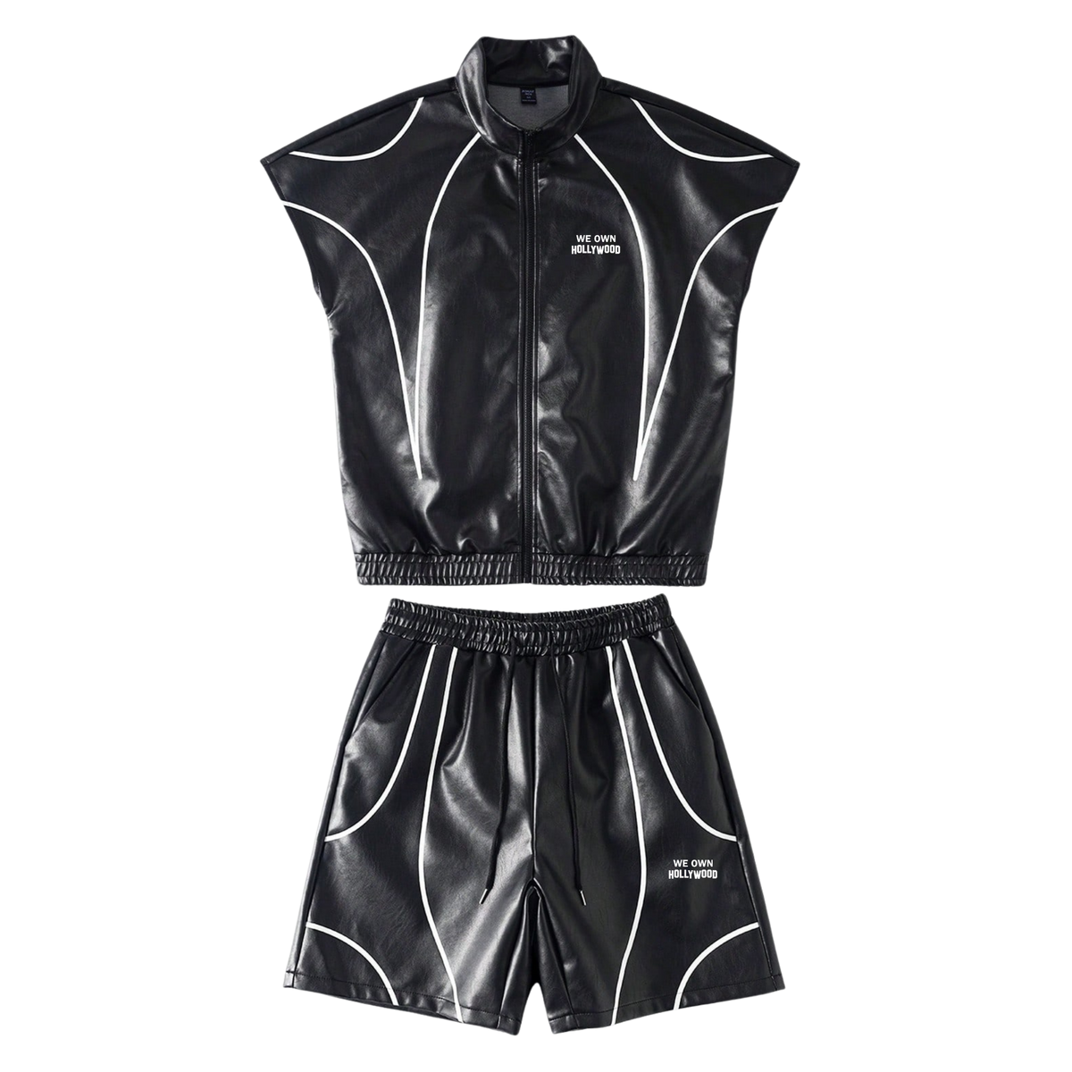 We Own Hollywood Leather Vest Set