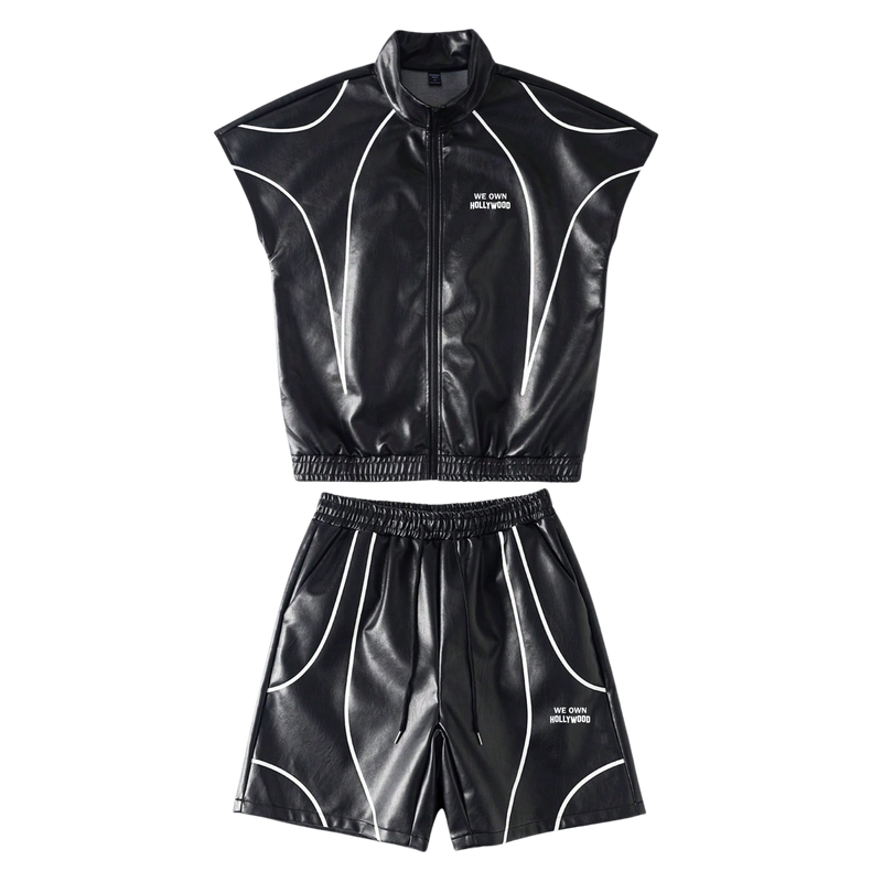 We Own Hollywood Leather Vest Set