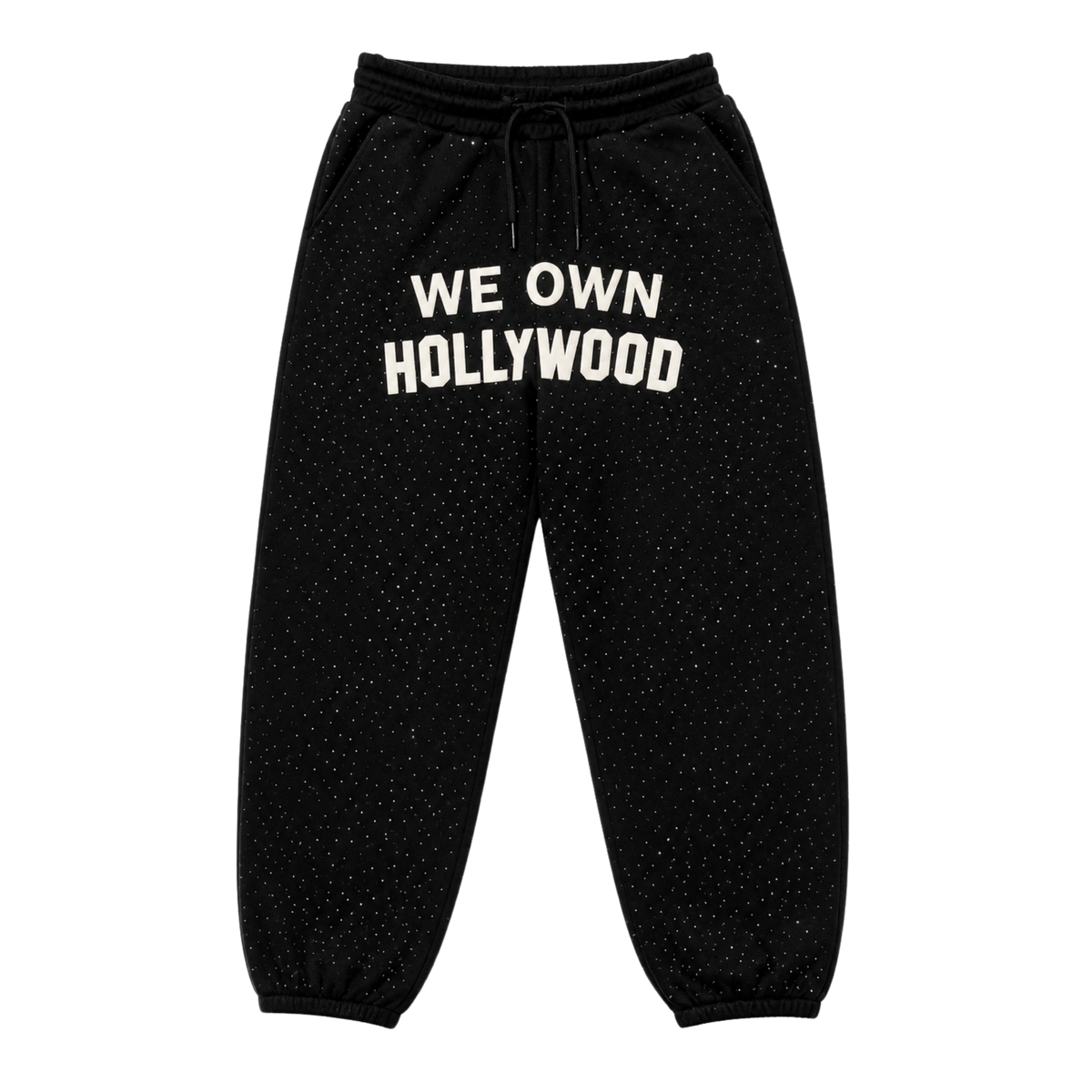 We Own Hollywood Oversized Rhinestone Sweat pants